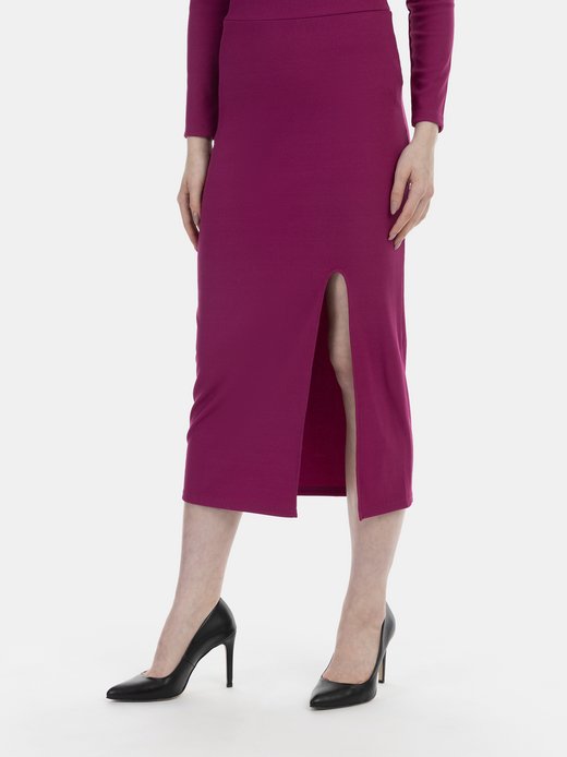 Damen Jersey-Midirock