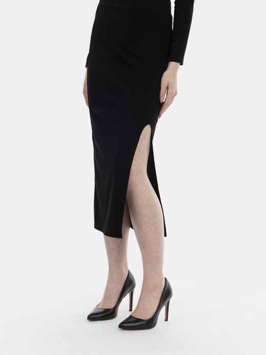 Damen Jersey-Midirock