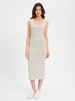 Artikelbild Damen Jerseykleid - MSCHGubbi Rasmia von Msch Copenhagen in ecru schwarz gestreift