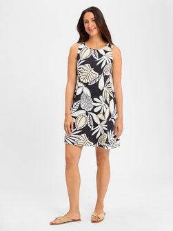 Artikelbild Damen Jerseykleid von s.Oliver in weiß schwarz gemustert