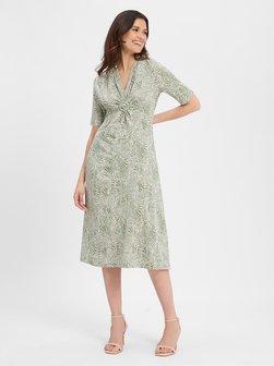 Artikelbild Damen Jerseykleid von Olsen in schilf ecru gemustert