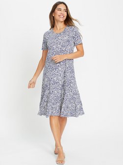 Artikelbild Damen Jerseykleid von Olsen in indigo gemustert