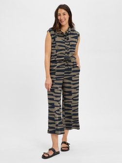 Artikelbild Damen Jumpsuit - Monny Shadow von Opus in oliv schwarz gemustert