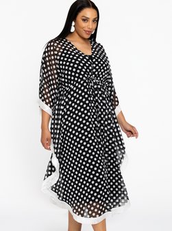 Artikelbild Damen Kaftan von YOEK in schwarz gepunktet