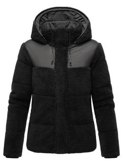 Artikelbild Damen Kapuzenplüschjacke - Kaguraa 16 von Marikoo in schwarz uni