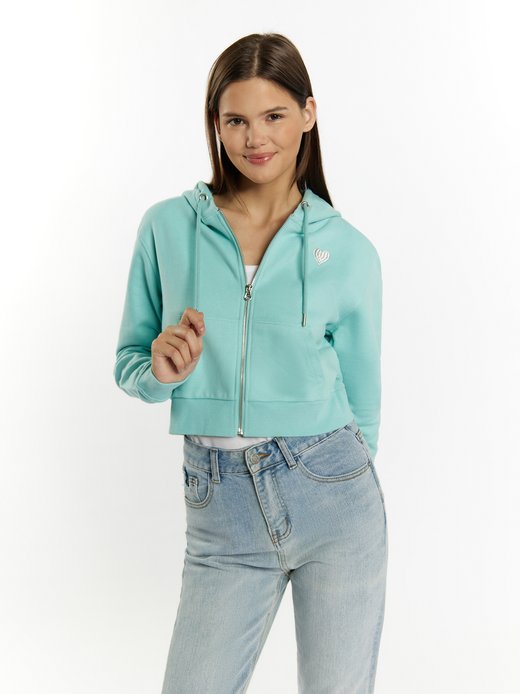 Damen Kapuzenpullover mit Reißverschluss