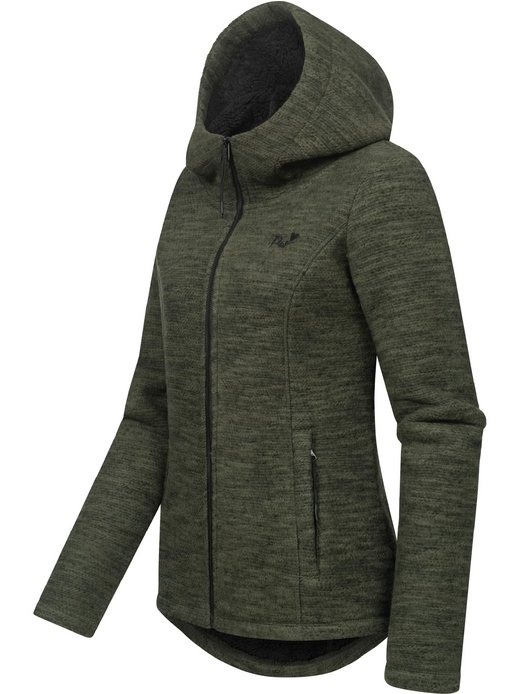 Damen Kapuzenstrickjacke - Lyshka Melange