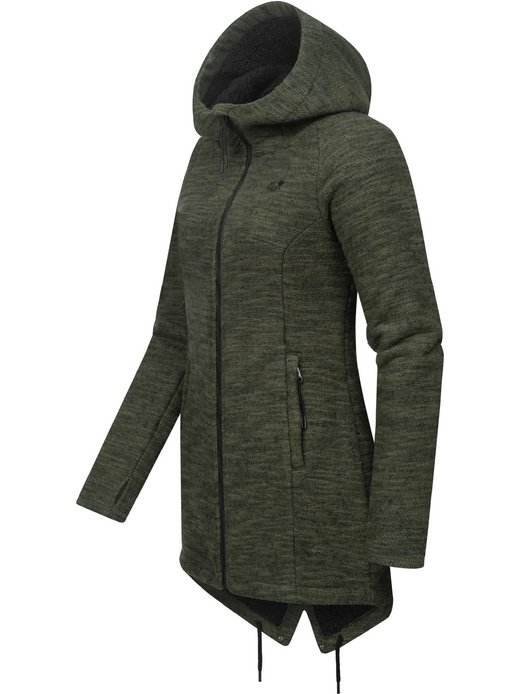 Damen Kapuzenstrickjacke - Wingi Melange