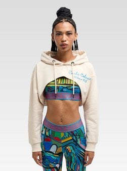 Artikelbild Damen Kapuzensweatjacke  -  Declara von Carlo Colucci in weiß bedruckt
