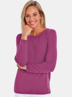 Artikelbild Damen Kaschmirpullover von Goldner in lila uni