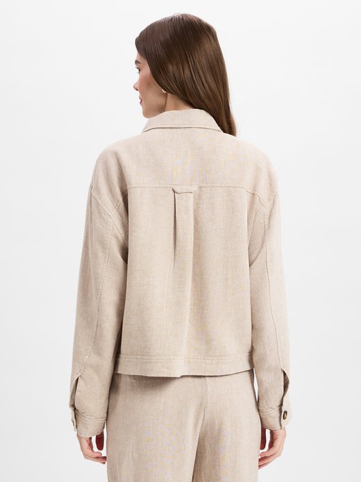 Damen Kastenjacke mit Leinen-Anteil - MSCHJovene Ginia