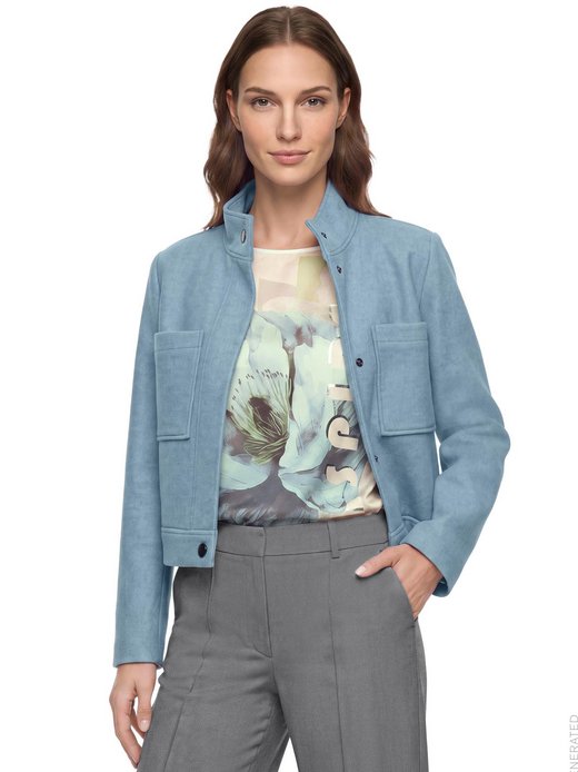 Damen Kastenjacke mit Wollanteil
