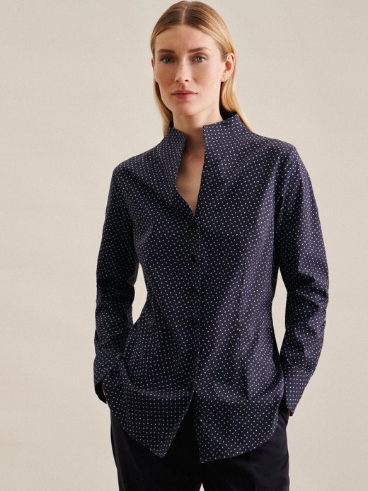 Damen Kelchkragenbluse - Slim Fit Fit