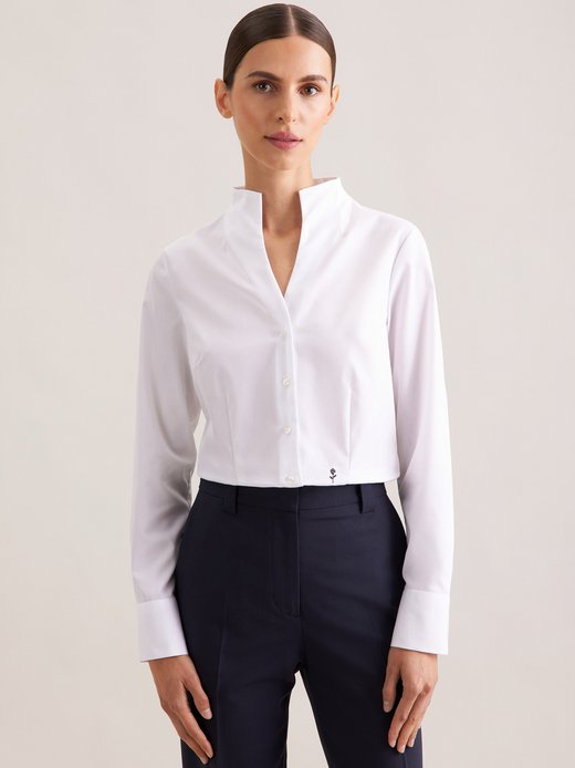 Damen Kelchkragenbluse - Slim Fit