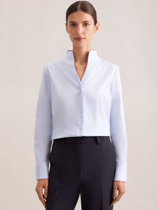 Damen Kelchkragenbluse - Slim Fit