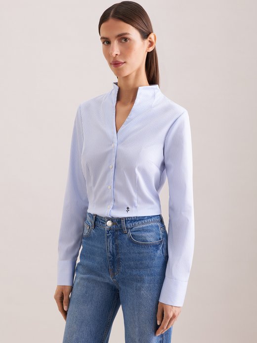 Damen Kelchkragenbluse - Slim Fit