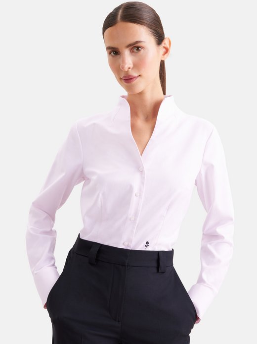 Damen Kelchkragenbluse - Slim Fit