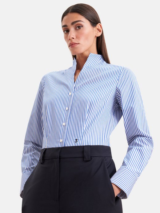 Damen Kelchkragenbluse - Slim Fit
