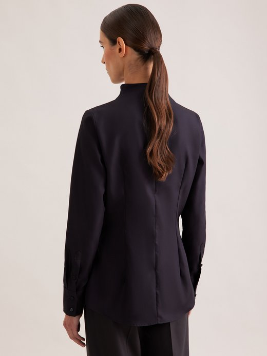 Damen Kelchkragenbluse - Uni