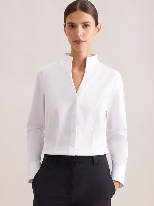 Damen Kelchkragenbluse - Uni