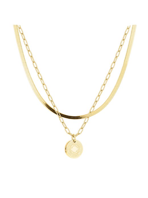Damen Kette  -  Coin Layering