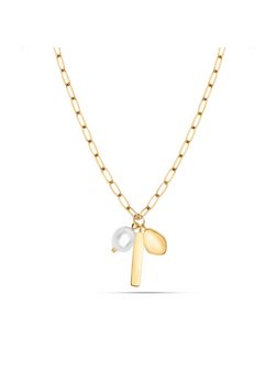 Damen Kette  -  Tag and Pearl