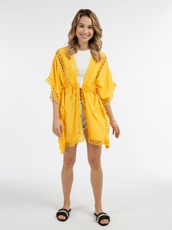 Damen Kimono mit Lochspitze