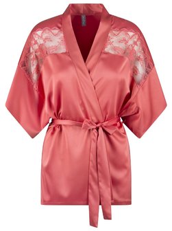Artikelbild Damen Kimono von LingaDore in koralle bedruckt