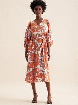Artikelbild Damen Kleid - Paisley von Seidensticker in orange gemustert