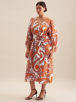 Artikelbild Damen Kleid - Paisley von Seidensticker in orange gemustert