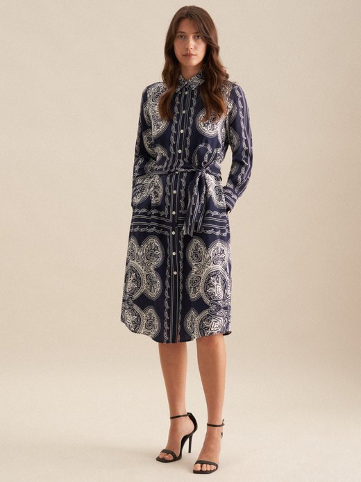 Damen Kleid - Tuchprint