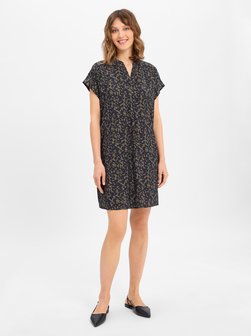 Artikelbild Damen Kleid - Wulara Shadow von Opus in marine schilf gemustert