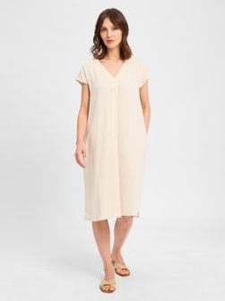 Artikelbild Damen Kleid mit Leinen-Anteil - SC-Ina 59 von soyaconcept® in sand uni