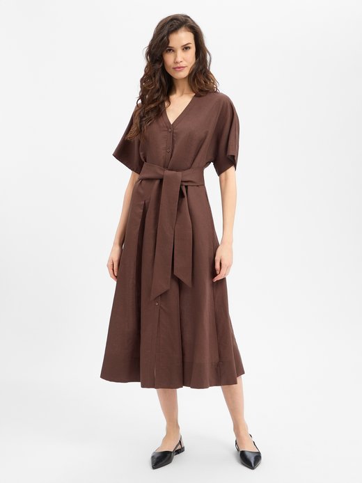 Damen Kleid mit Leinen-Anteil