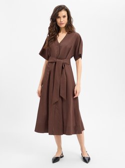 Damen Kleid mit Leinen-Anteil