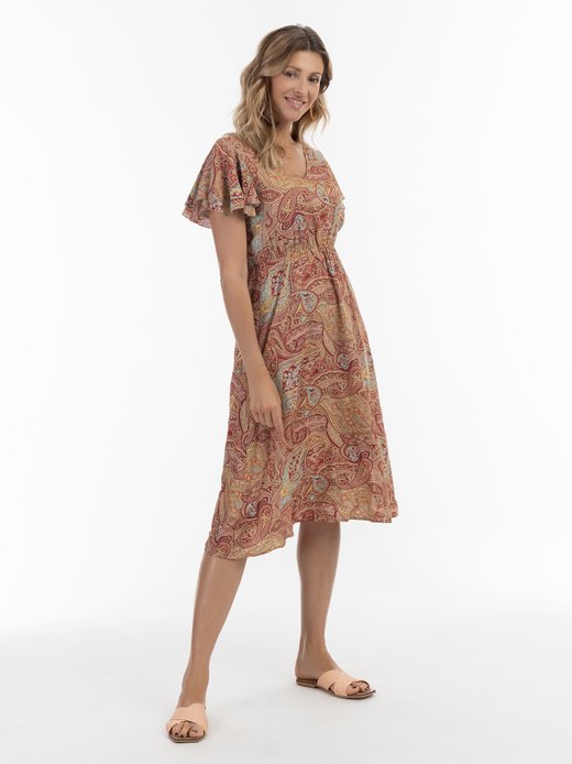 Damen Kleid mit Paisley-Print