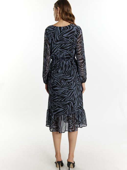Damen Kleid mit Zebra-Print