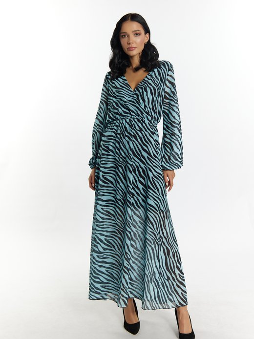 Damen Kleid mit Zebra-Print
