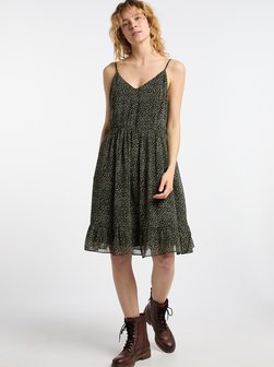Artikelbild Damen Kleid von Dreimaster in schwarz gemustert