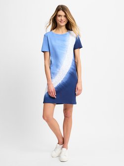 Artikelbild Damen Kleid von Monari in blau weiß gemustert
