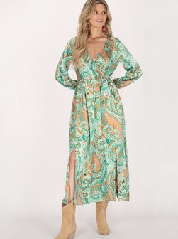 Artikelbild Damen Kleid von Usha in grün gemustert