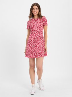 Artikelbild Damen Kleid von Tommy Jeans in rot ecru gemustert