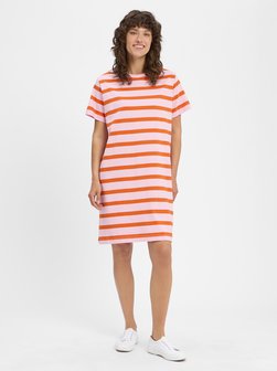 Artikelbild Damen Kleid von Marie Lund in altrosa orange gestreift