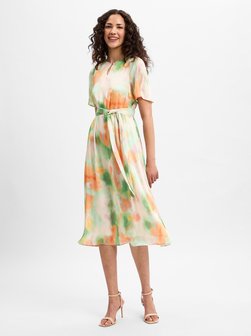 Artikelbild Damen Kleid von More & More in orange grün gemustert