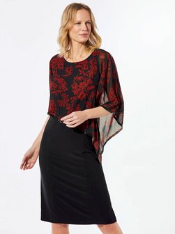 Artikelbild Damen Kleid von Goldner in schwarz gemustert