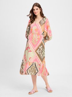 Artikelbild Damen Kleid von comma in rosa mehrfarbig gemustert