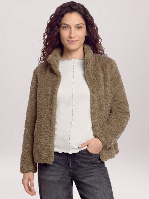 Damen Kunstfell-Jacke