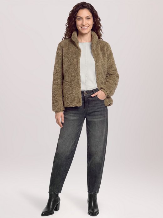 Damen Kunstfell-Jacke