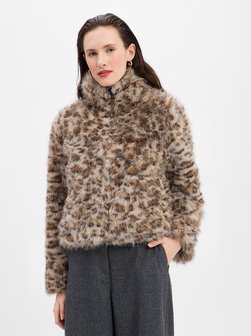 Damen Kunstfelljacke - NMJennifer