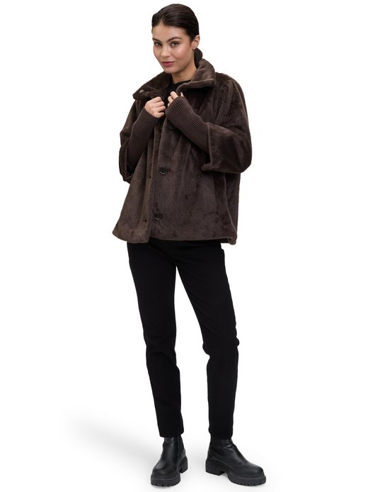 Damen Kunstfelljacke